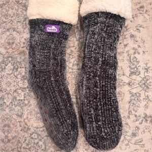 Foozie Gray and Cream Cozy Socks